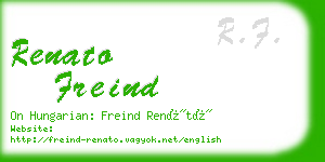 renato freind business card